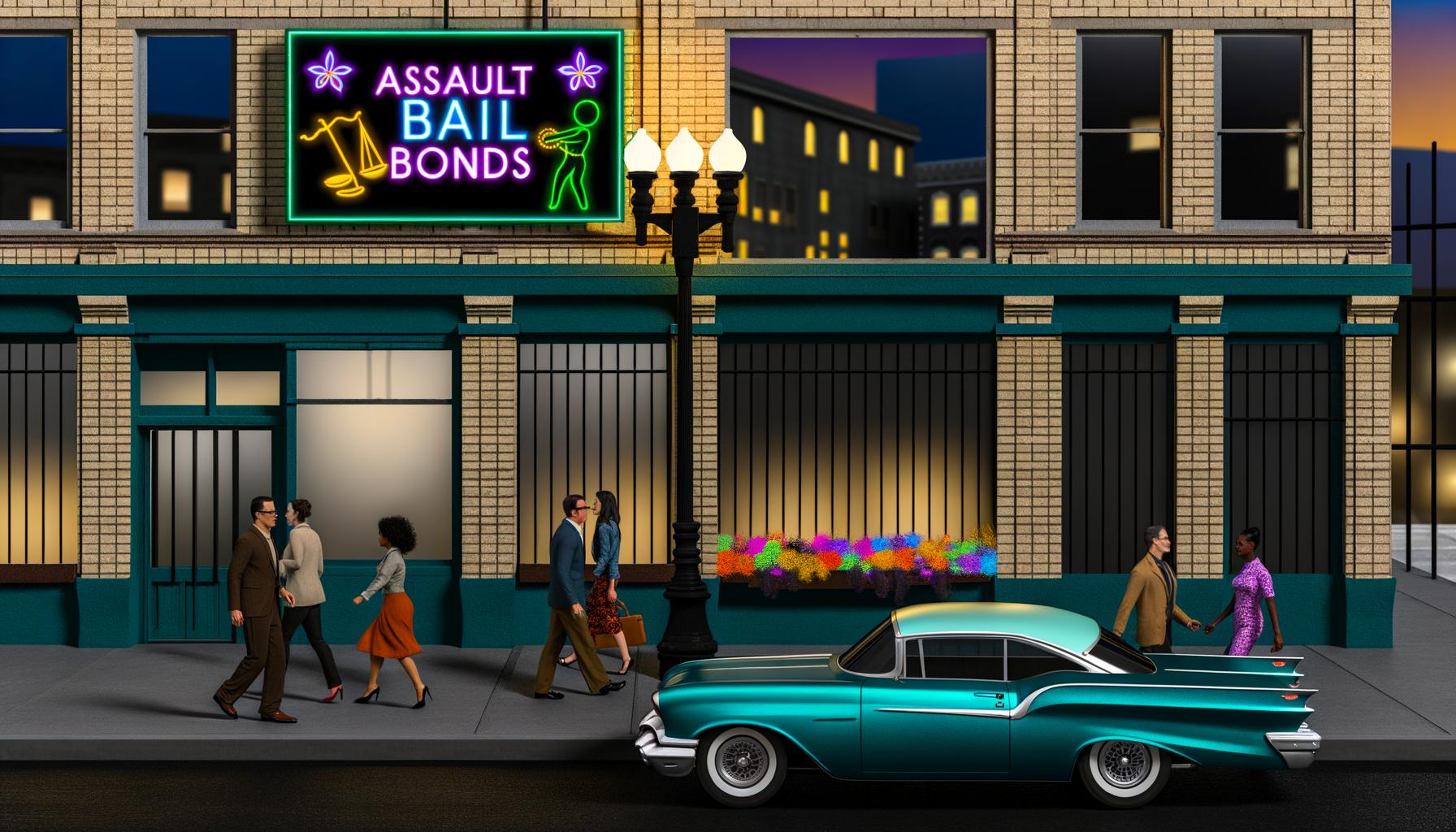 Signboard advertising quick and reliable assault bail bonds