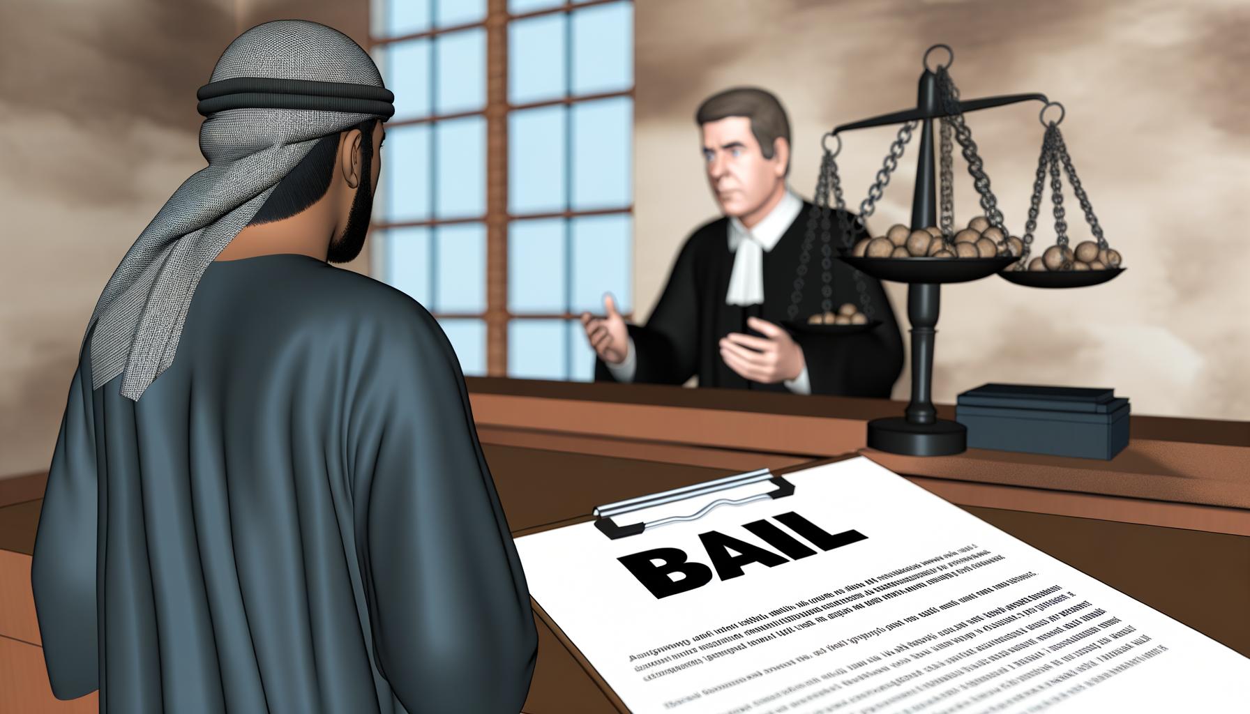 Man posting drug charges bail at courthouse
