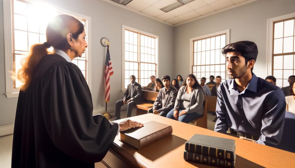 Person discussing drug possession bail with a lawyer