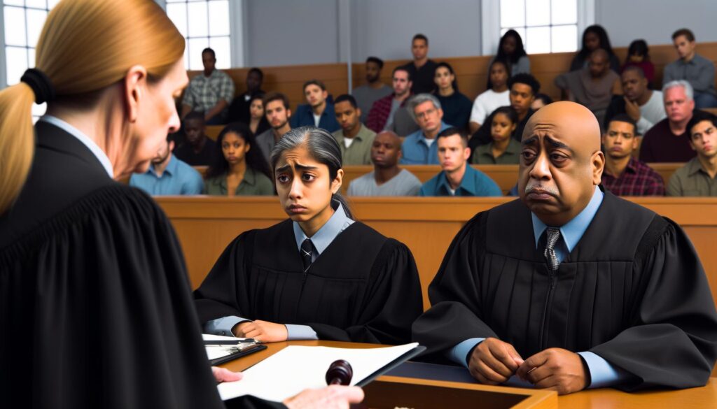 Person posting drug-related bail at a courthouse