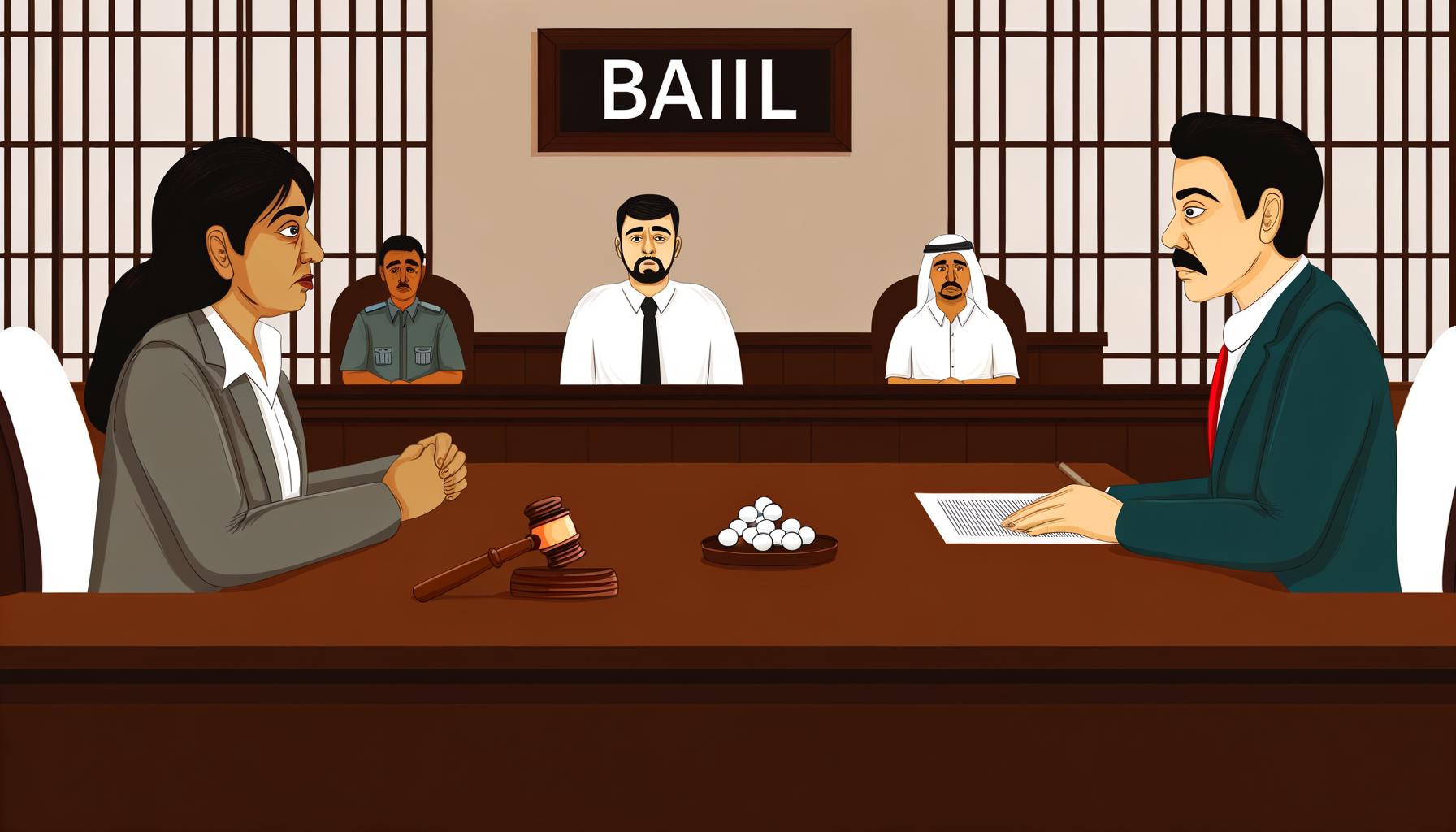 Infographic on DUI drug bail steps and requirements