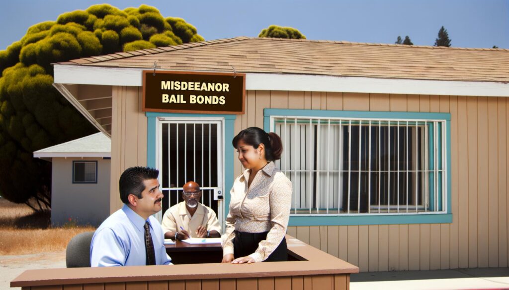 Misdemeanor bail bonds process illustration