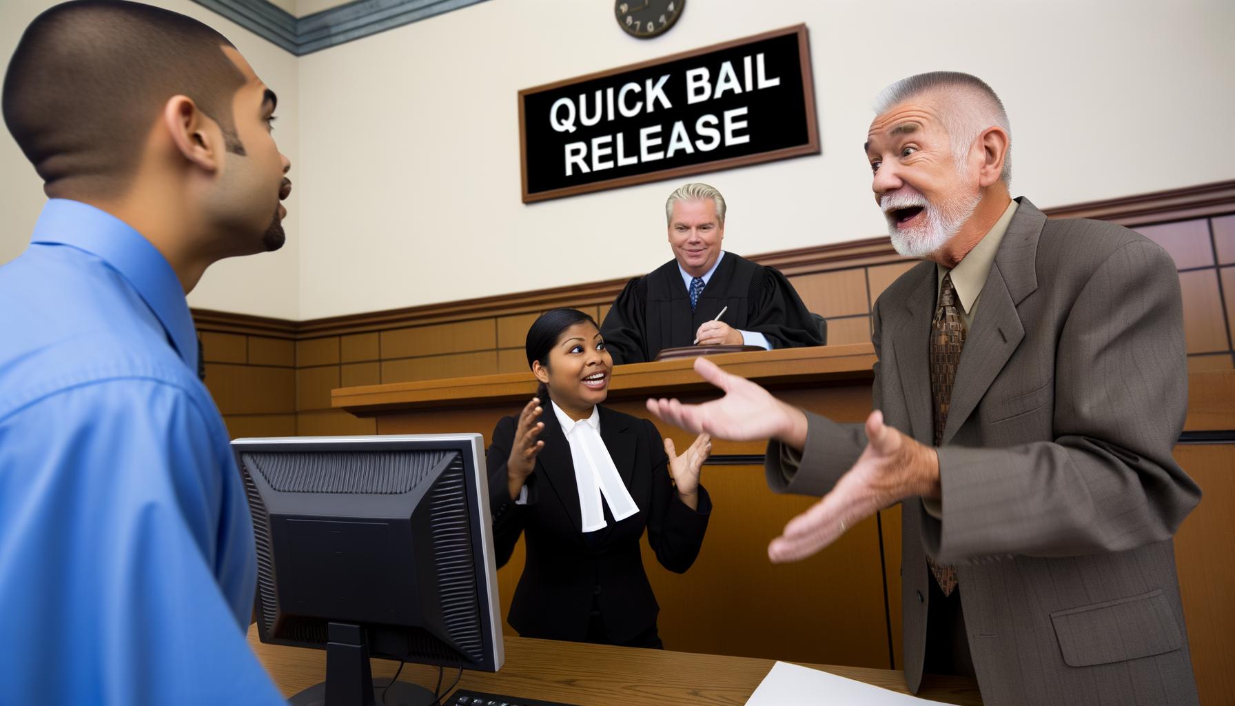 Steps to achieving a quick bail release outlined in a simple chart